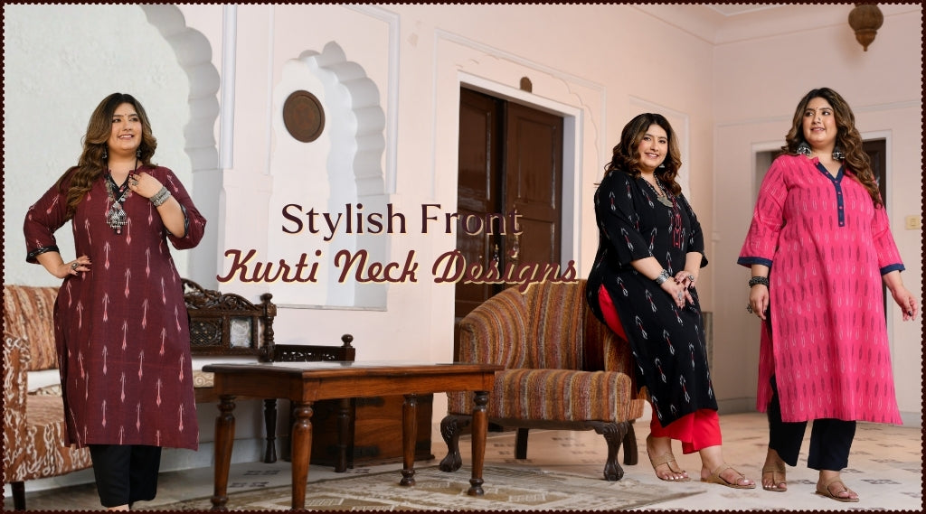 12 Stylish Front Kurti Neck Designs