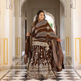 Bronze Beauty Gota Georgette Lehenga Set