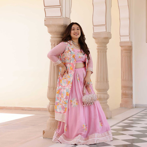 Poetic Bloom Blazer Lehenga Set