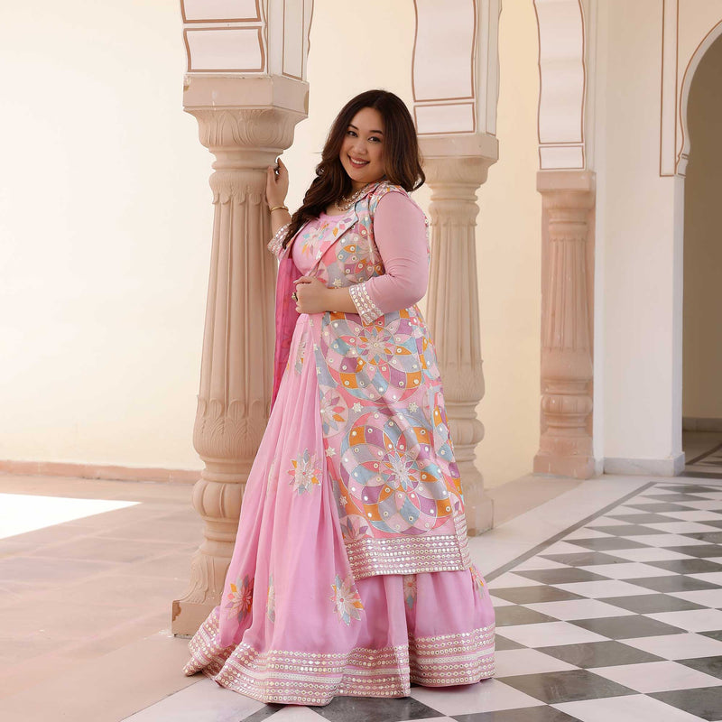 Poetic Bloom Blazer Lehenga Set