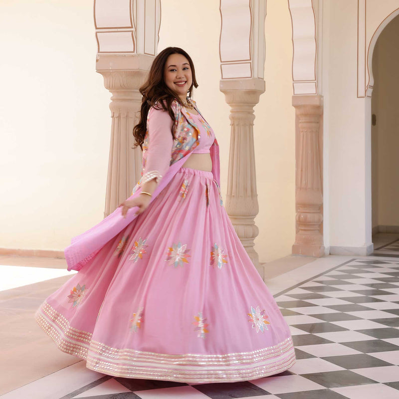 Poetic Bloom Blazer Lehenga Set