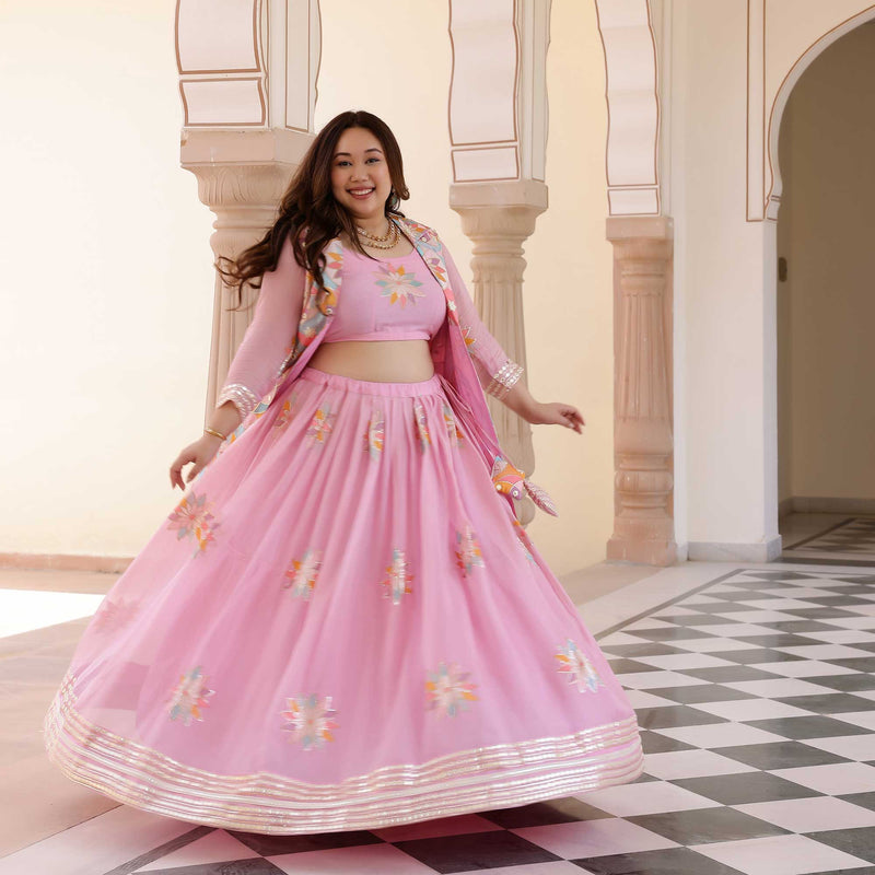 Poetic Bloom Blazer Lehenga Set