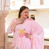 Dreamy Petals Elegance Thread Embroidered Lehenga Set