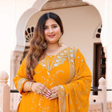 Sunrise Splendor Zari & Sequin Embroidered Georgette Suit Set