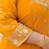 Sunrise Splendor Zari & Sequin Embroidered Georgette Suit Set