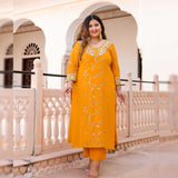 Sunrise Splendor Zari & Sequin Embroidered Georgette Suit Set
