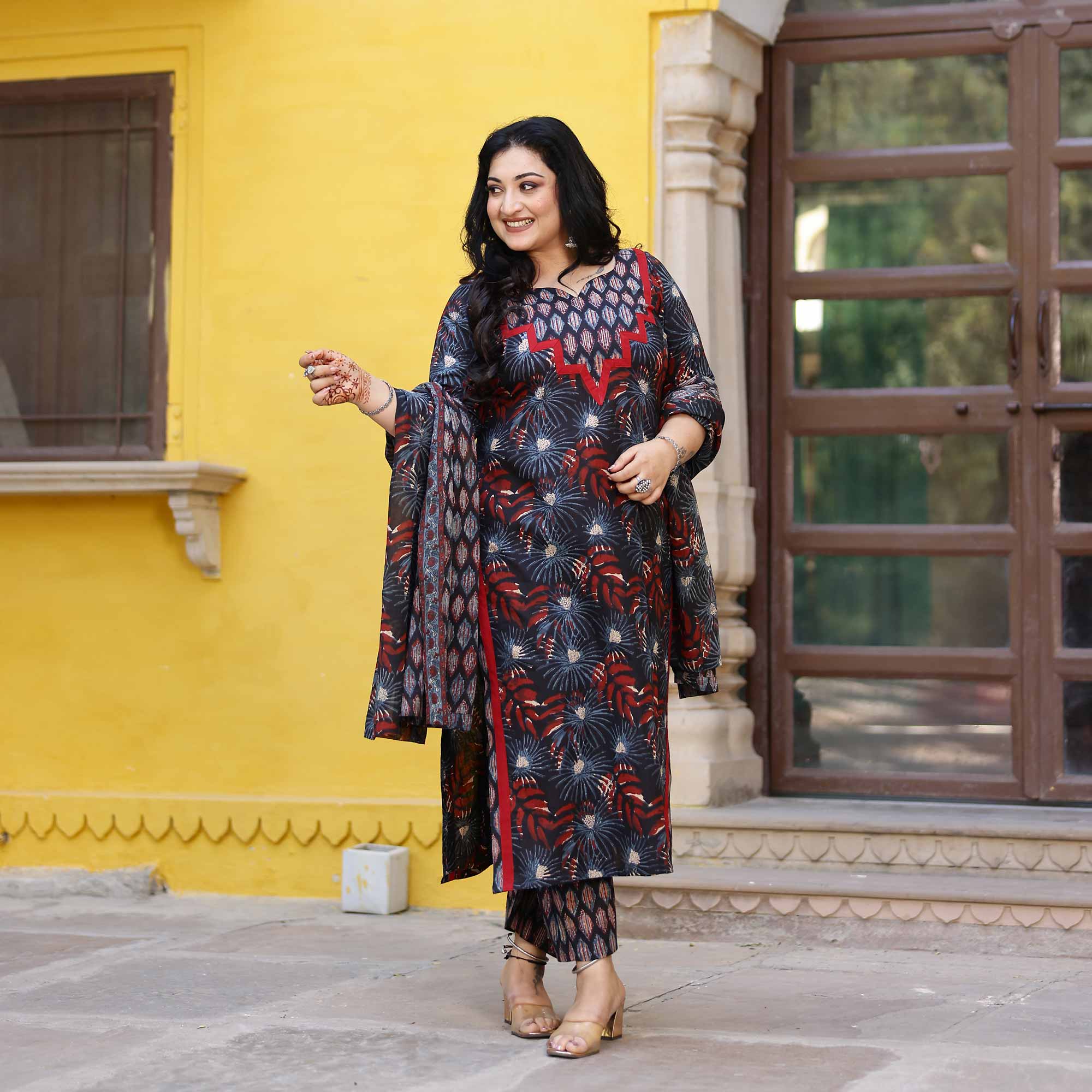 Twilight Rose Cotton Suit set
