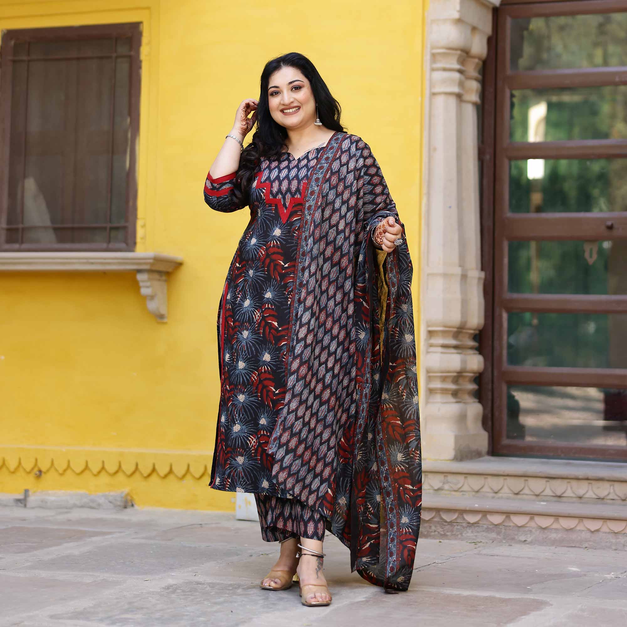 Twilight Rose Cotton Kurta