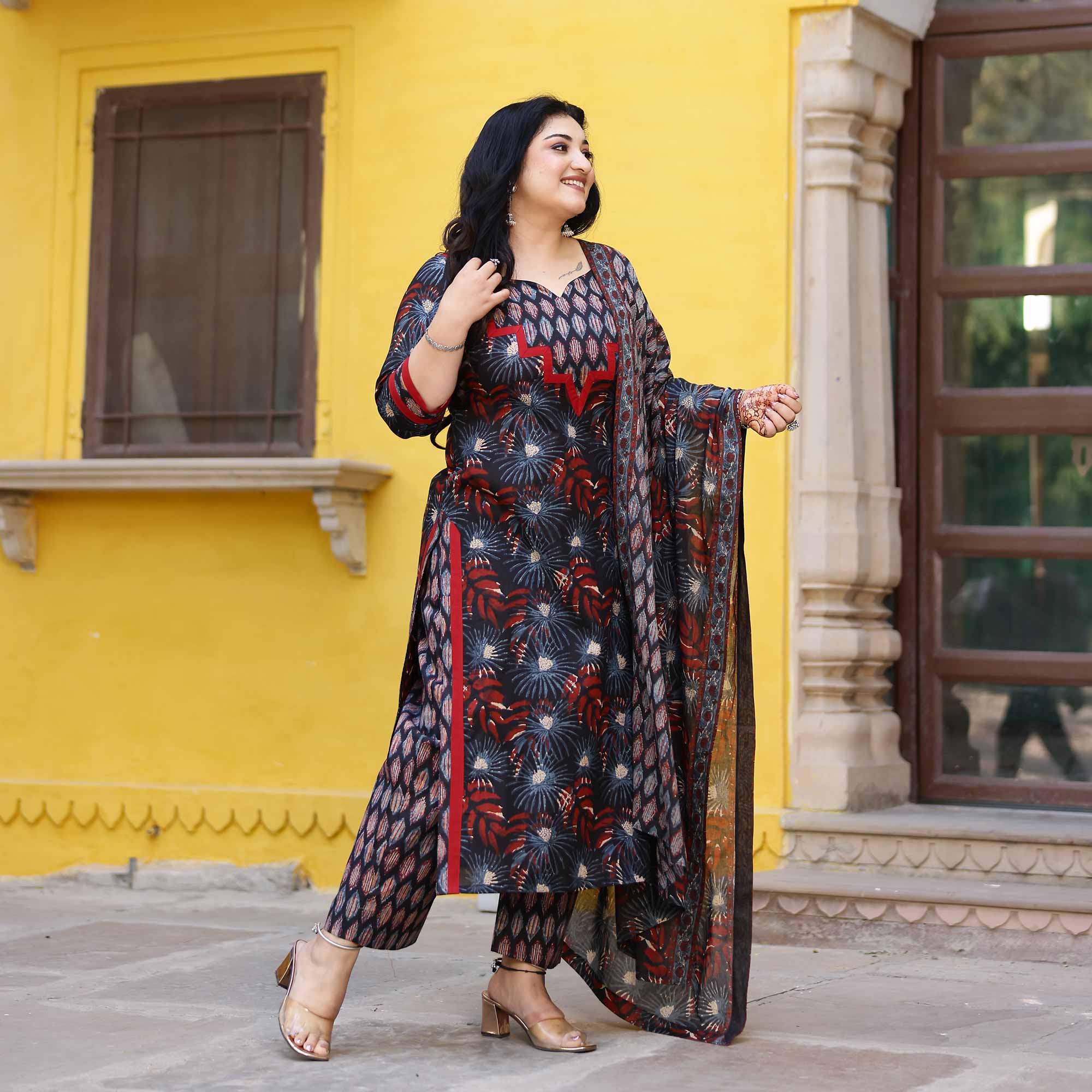 Twilight Rose Cotton Kurta