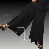 Black Assymetrical Relaxed Fit Pants