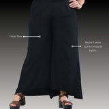 Black Assymetrical Relaxed Fit Pants