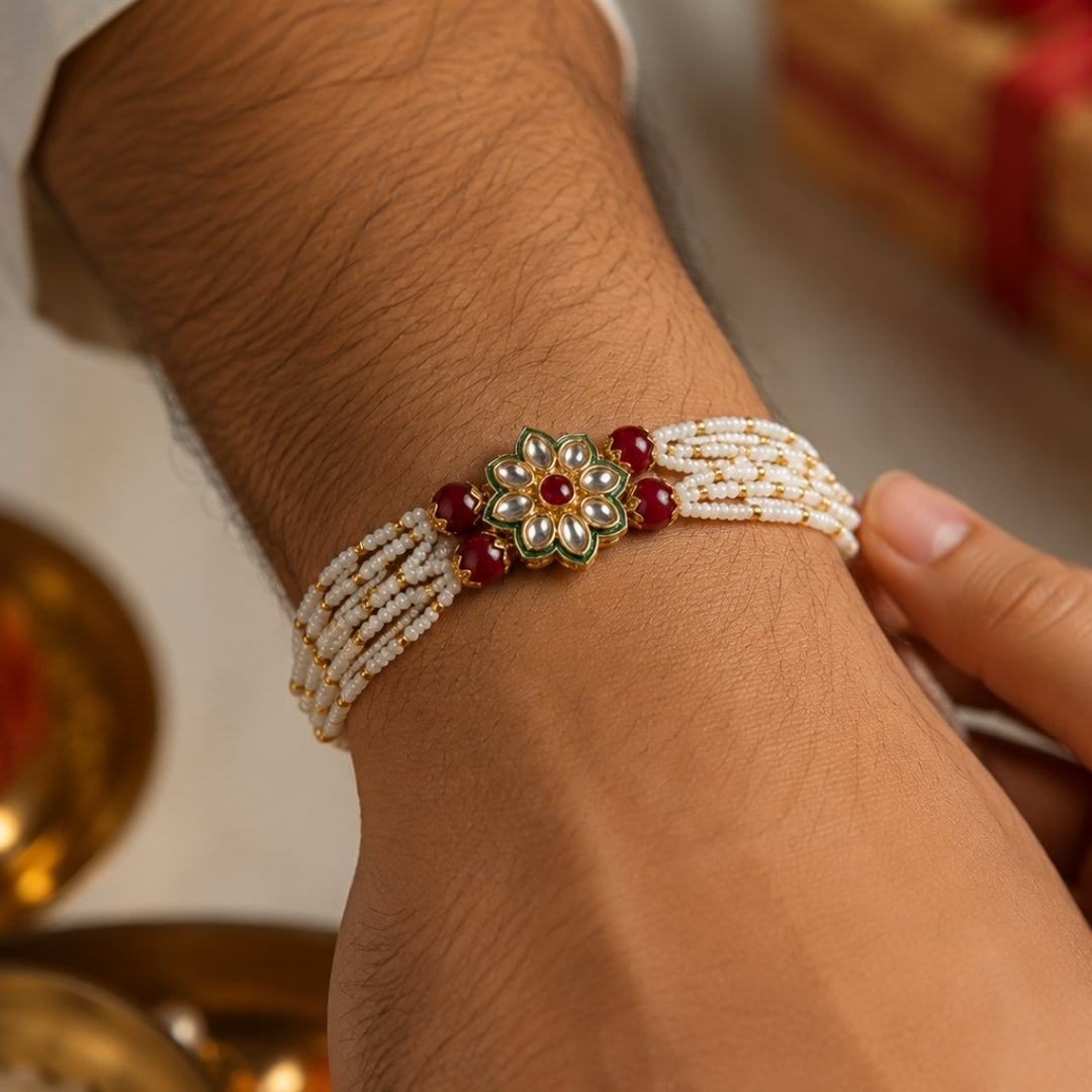 Meeras Kundan Polki Bracelet | The Plus Size Store