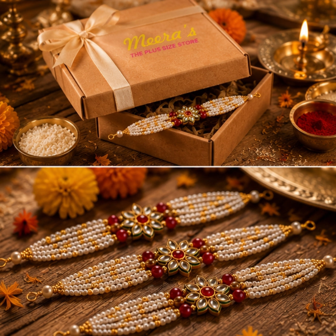 Meeras Kundan Polki Bracelet | The Plus Size Store