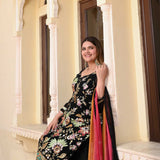 Starlit Grace Thread Embroidered Suit Set