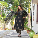black-gold-block-printed-cotton-kurta