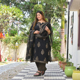 black-gold-block-printed-cotton-kurta