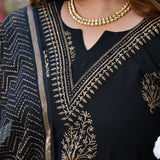 black-gold-block-printed-cotton-kurta
