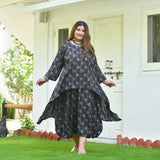 Nomadic Knots Black Ikkat Dress