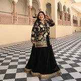 Starlit Grace Thread Embroidered Blazer Lehenga Set