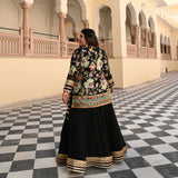 Starlit Grace Thread Embroidered Blazer Lehenga Set
