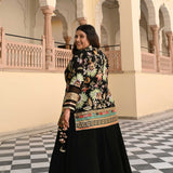 Starlit Grace Thread Embroidered Blazer Lehenga Set