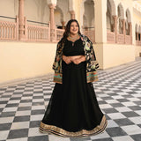 Starlit Grace Thread Embroidered Blazer Lehenga Set