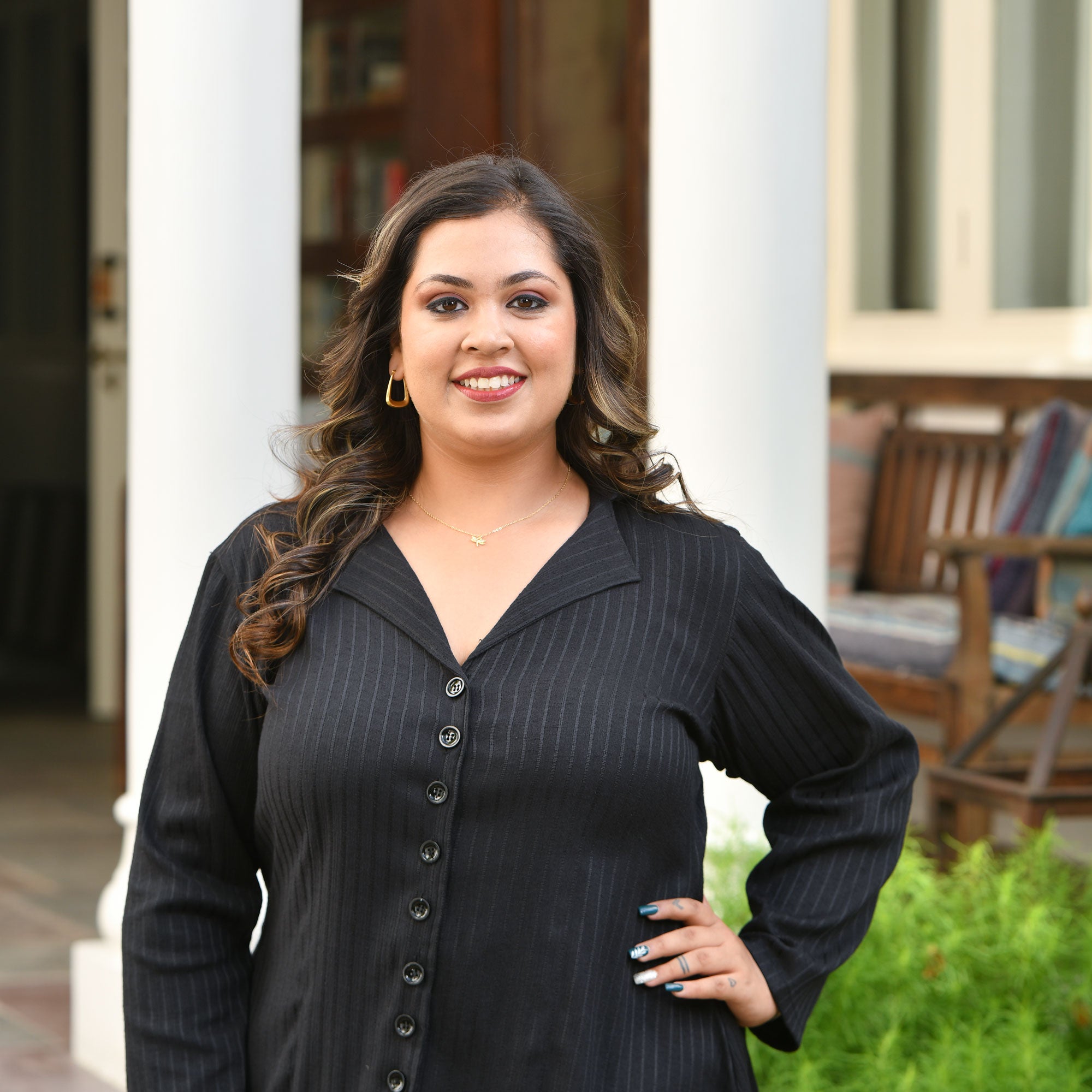 Classic Black Textured Blazer Pants Co-Ord Set