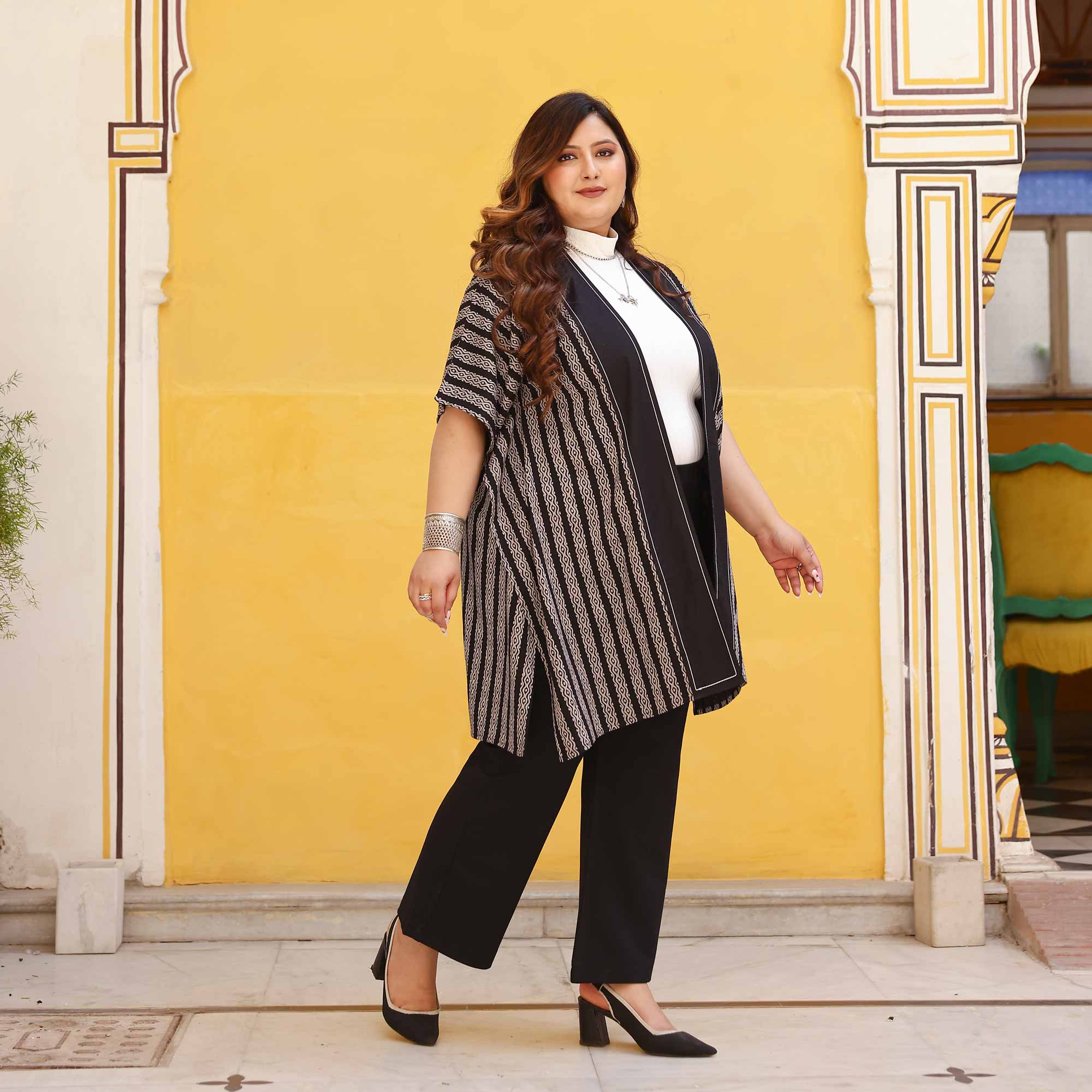 Spin The Shadow Cotton Lycra Free Style Shrug