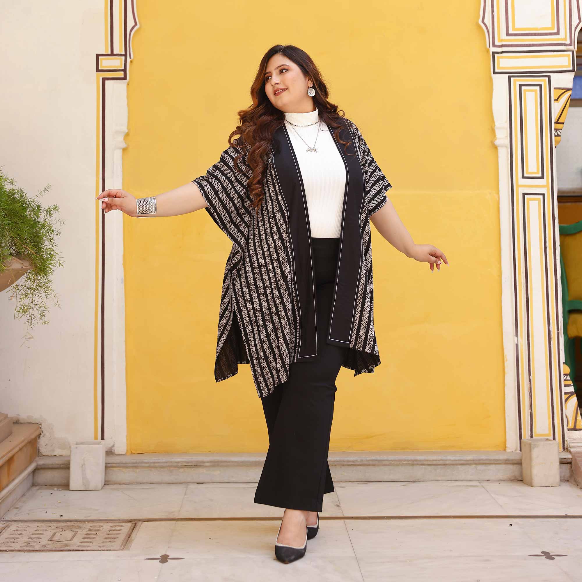Spin The Shadow Cotton Lycra Free Style Shrug