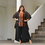 Blazing Black Georgette Kaftan Co-Ord Set