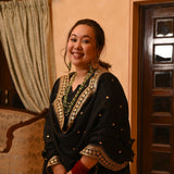 Dazzling Nightfall Scalloped Sequin Sharara Set