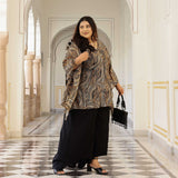 Black Paisley Metallic Kaftan Co-Ord Set