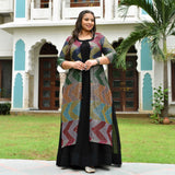 Dazzling Sequin Radiance Georgette Anarkali Cape Set