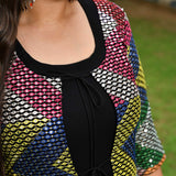 Dazzling Sequin Radiance Georgette Anarkali Cape Set