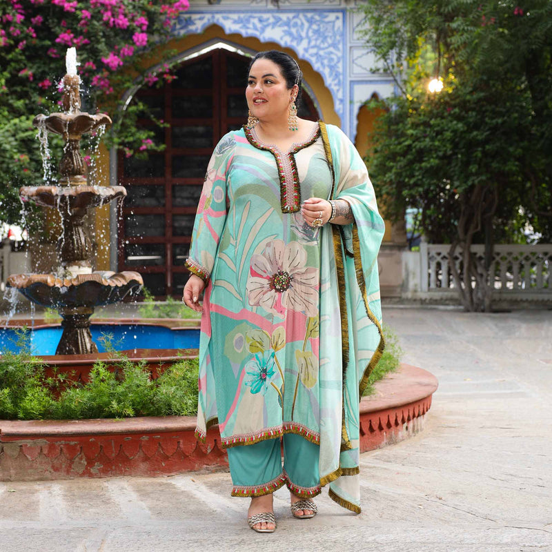 Smoky Grace muslin Suit Set