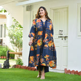Blue Horizon & Tangy Tones Chikankari Cape Co-Ord Set