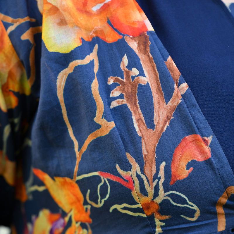 Blue Horizon & Tangy Tones Chikankari Cape Co-Ord Set