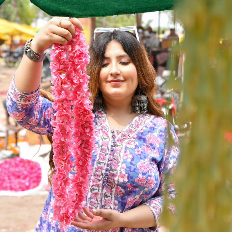 Mehakti Phulwari Floral Handblock Printed Co-Ord Set