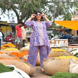 Mehakti Phulwari Floral Handblock Printed Co-Ord Set