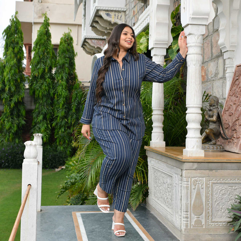 Seaside Breeze Stretchable Cotton Co- Ord Set-Plus Size Clothing(XS-10XL) –  THE PLUS SIZE STORE by Meera Creations