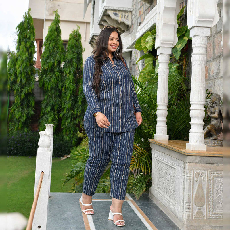 Seaside Breeze Stretchable Cotton Co-Ord Set
