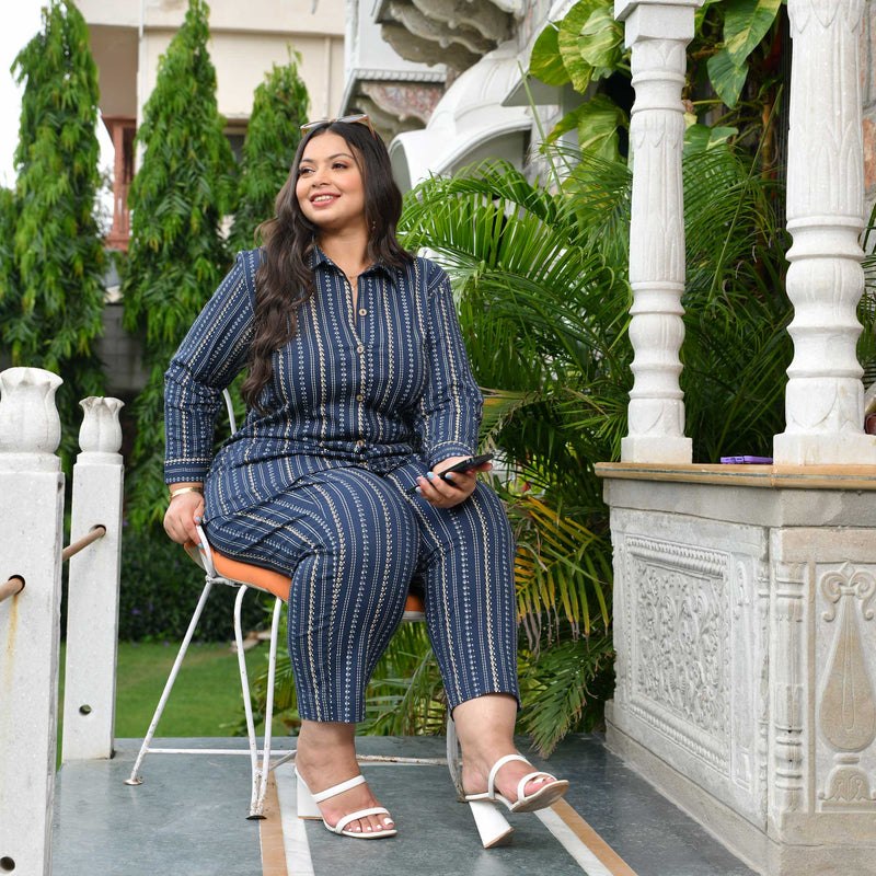 Seaside Breeze Stretchable Cotton Co-Ord Set