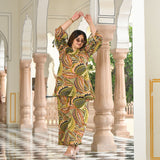 Leaf Affair Assymetrical Co-Ord Set