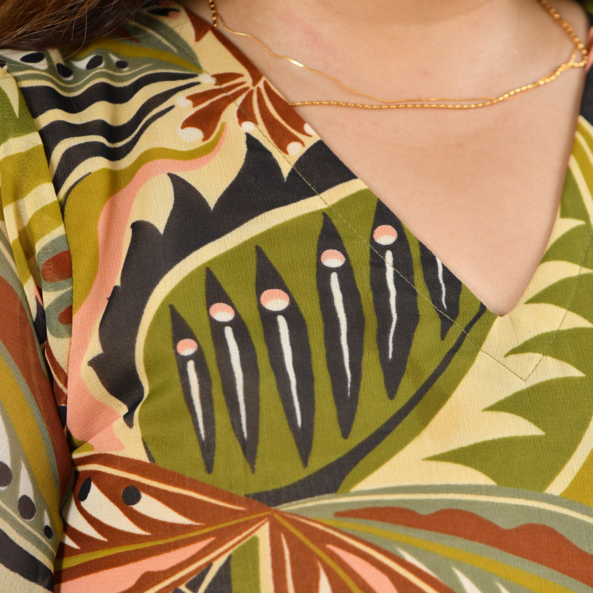 Leaf Affair Assymetrical Co-Ord Set