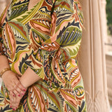 Leaf Affair Assymetrical Co-Ord Set