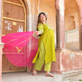 Haryali Leheriya cotton suit set