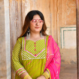 Haryali Leheriya cotton suit set