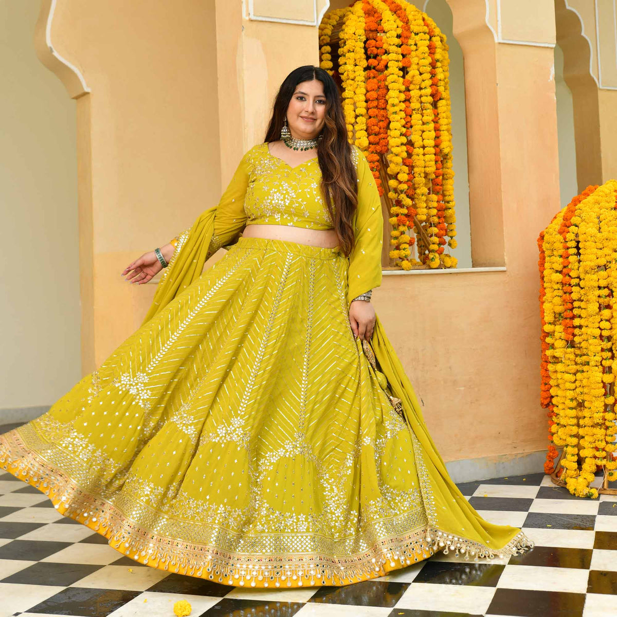 Buy Plus Size Lehenga for Women | Meera Plus Size