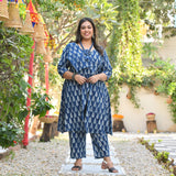Indigo Pine Wrap Style Co-ord Set