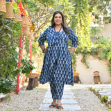 Indigo Pine Wrap Style Co-ord Set